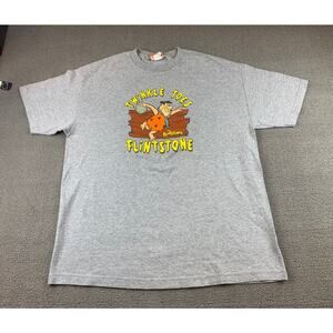 Vintage‎ 2003 The Flintstones Men's Fred Flintstone Bowling Shirt Sz L/XL